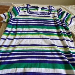 Alfred dunner women’s short sleeve shirt